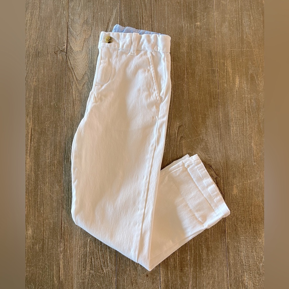 JANIE AND JACK TWILL PANTS (white - 6)